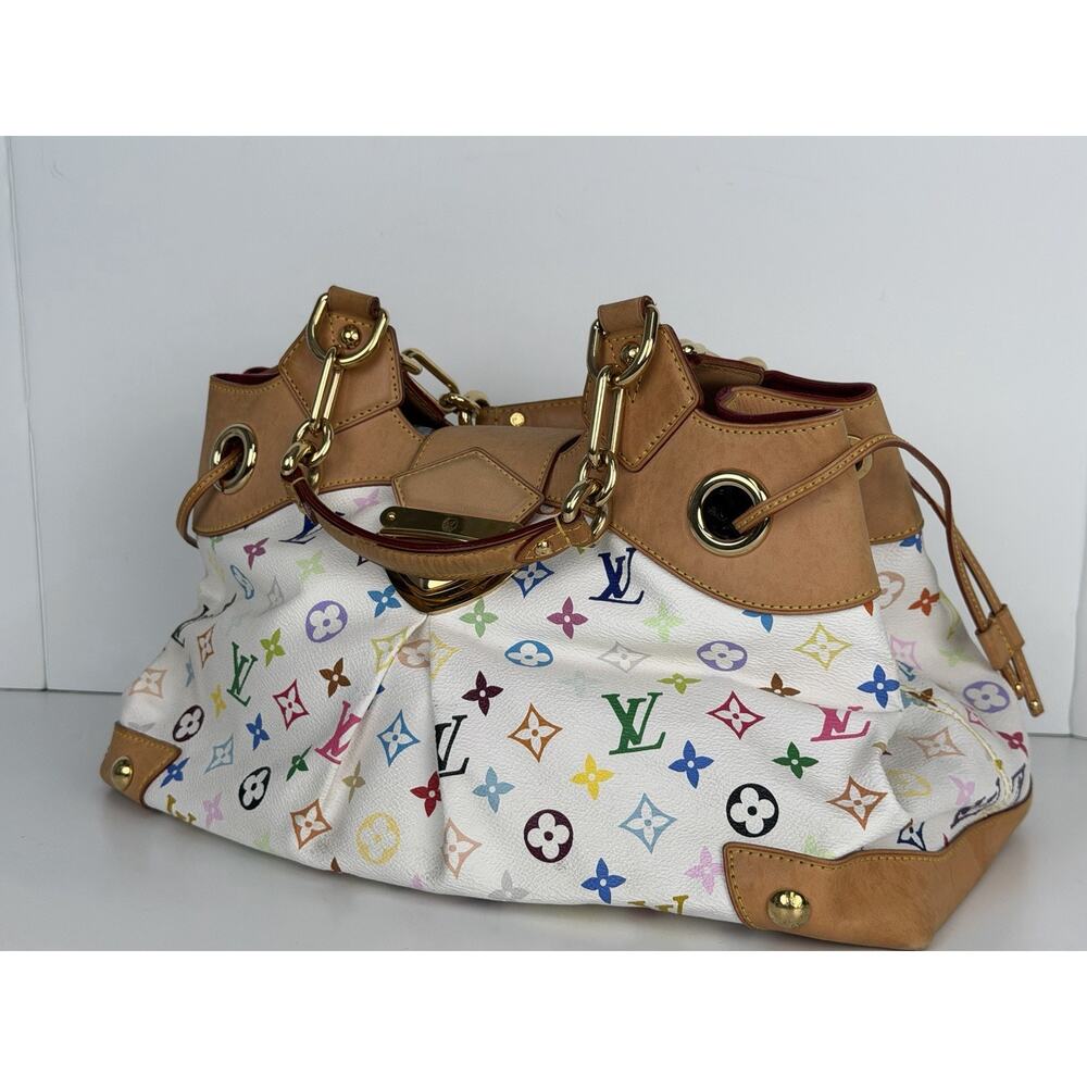 Louis Vuitton Ursula Handbag GM in White Multicolor Monogram Canvas 2008 S